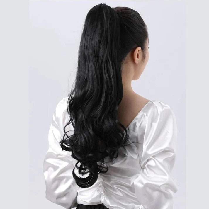 18 Inch Ponytail Hair Extension + FREE Hair Bun (Juda) Extension