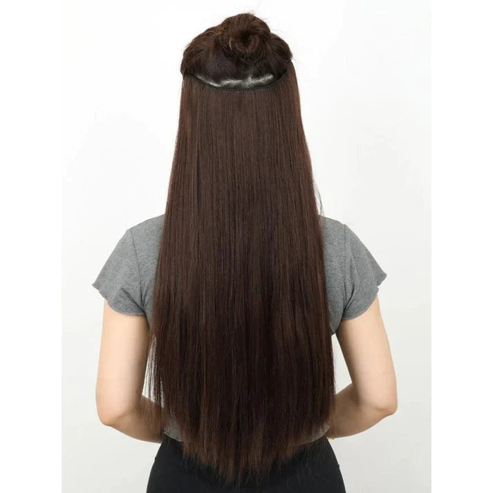 24 Inches" Clip In Hair Extensions + FREE Hair Bun (Juda) Extension