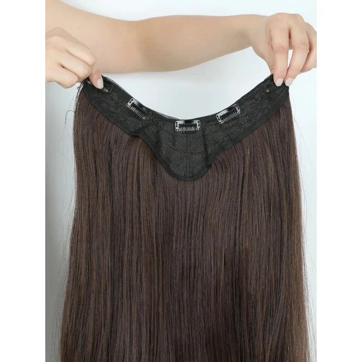 24 Inches" Clip In Hair Extensions + FREE Hair Bun (Juda) Extension