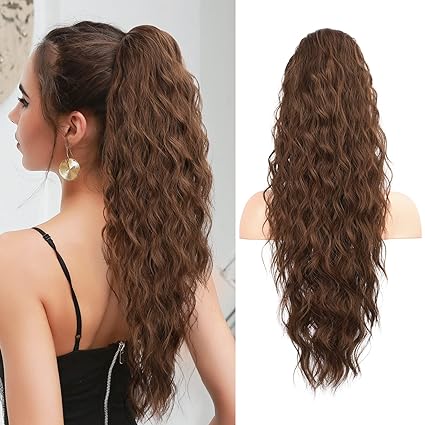 18 Inch Ponytail Hair Extension + FREE Hair Bun (Juda) Extension